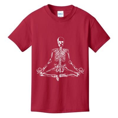 Meditating Skeleton Kids T-Shirt