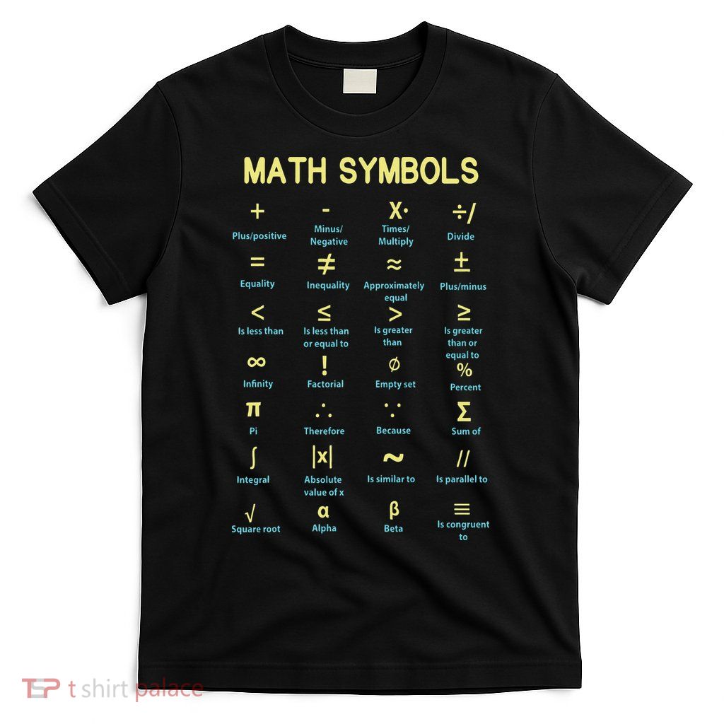 Math Symbols Mathematics Table T-Shirt