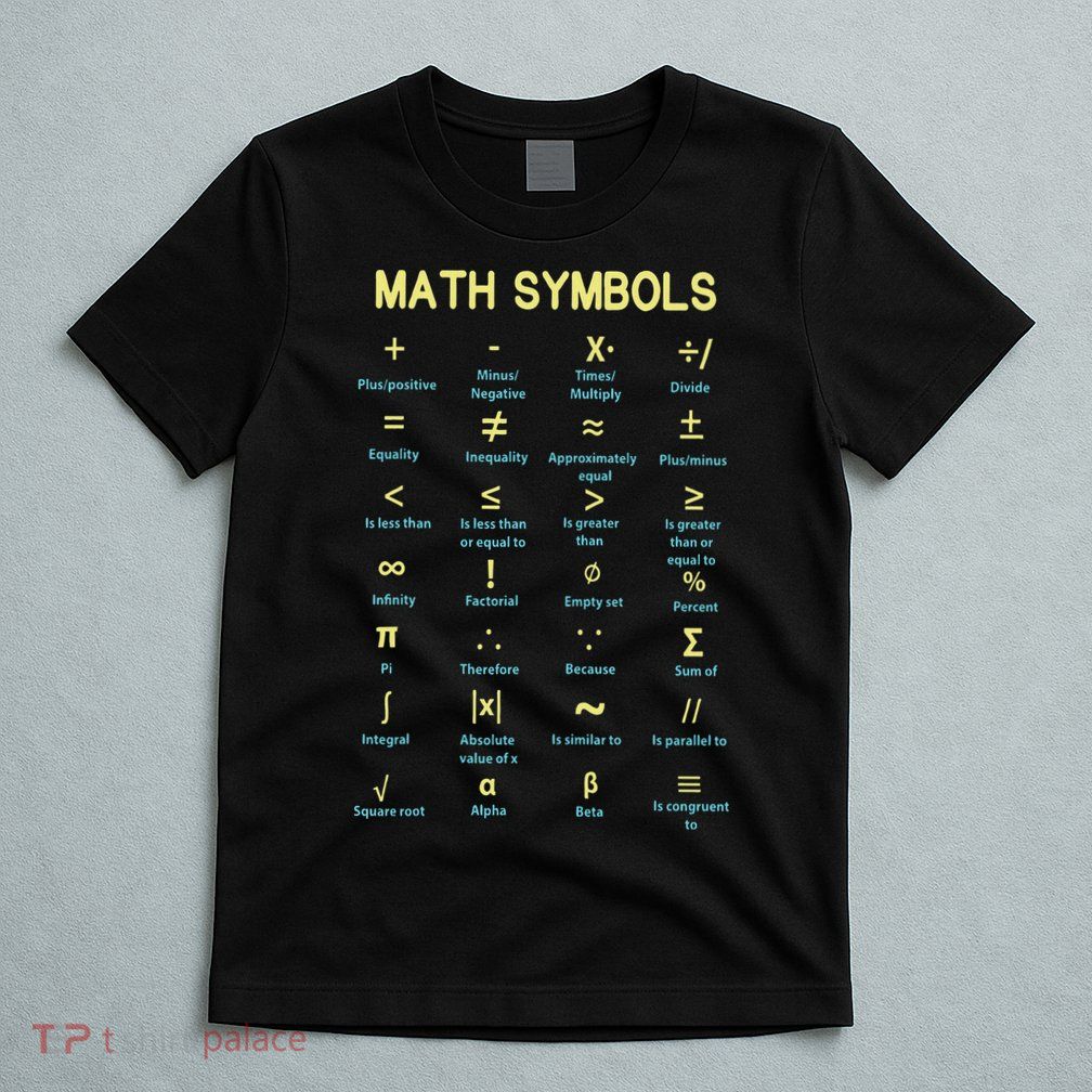 Math Symbols Mathematics Table T-Shirt