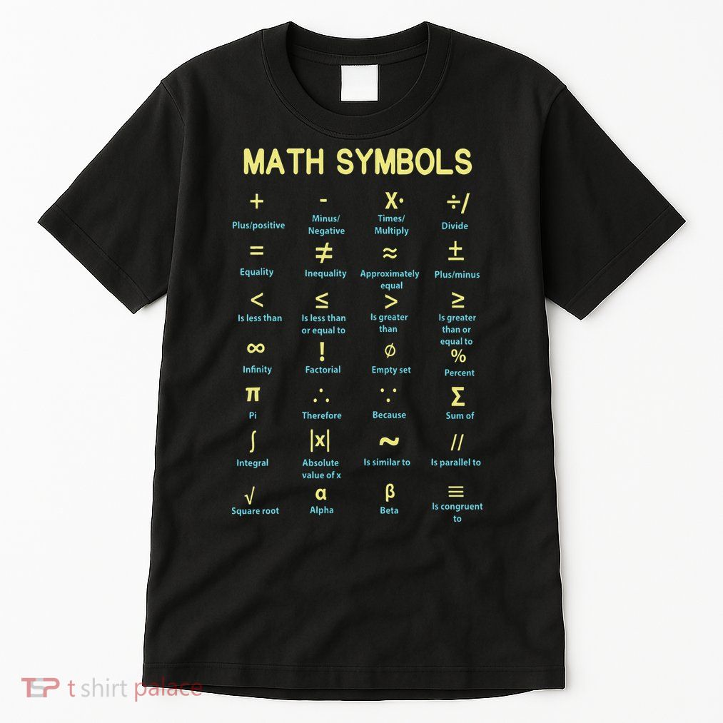 Math Symbols Mathematics Table Tall T-Shirt
