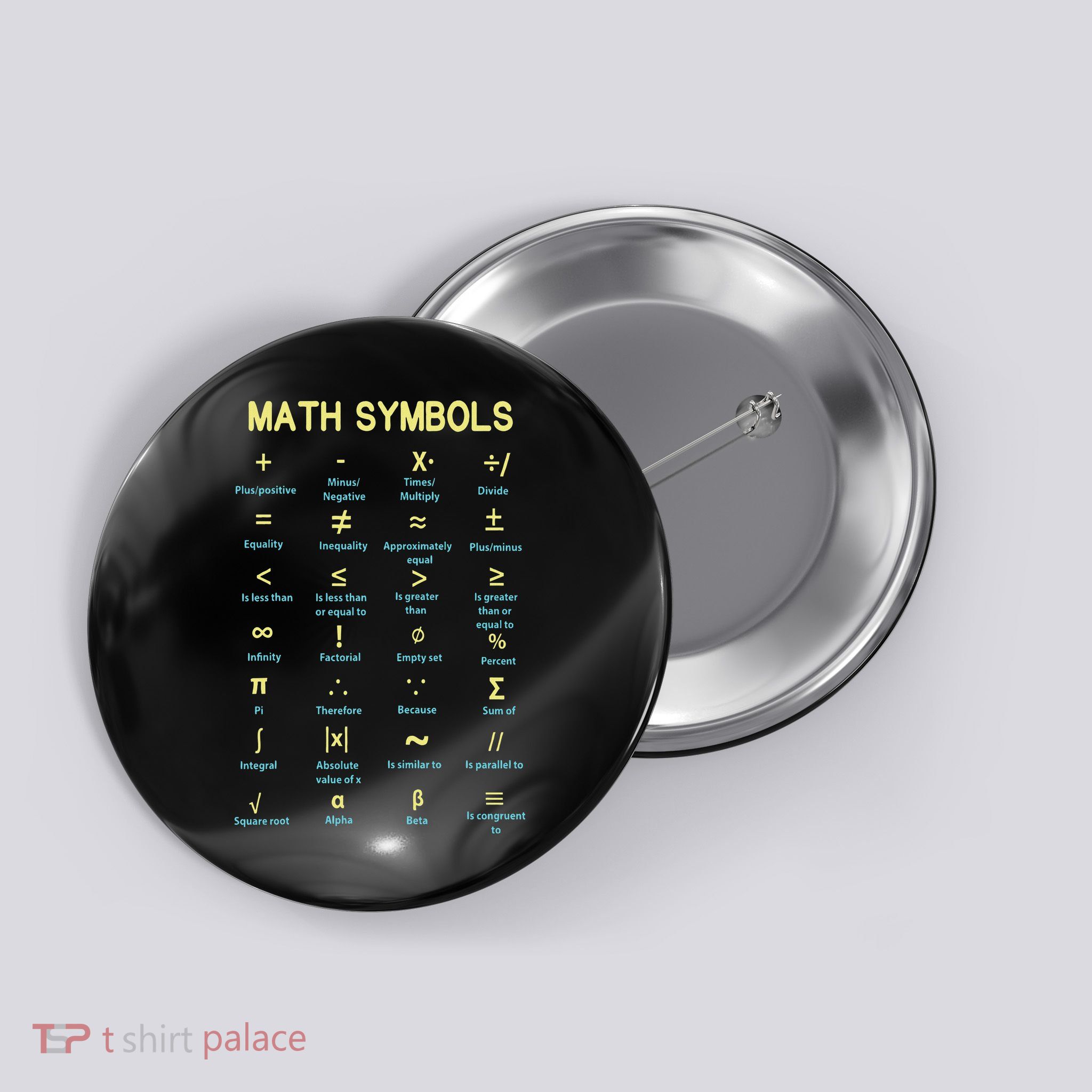 Math Symbols Mathematics Table Button