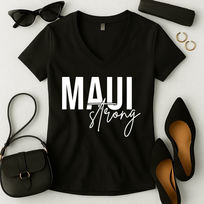 Maui Strong Women's V-Neck T-Shirt