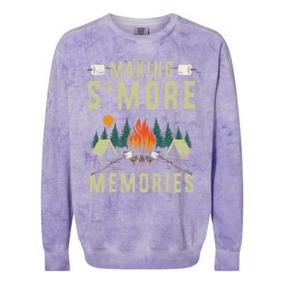 Making SMore Memories Camping Lover Matching Family Camping Colorblast Crewneck Sweatshirt