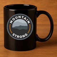 Mountain Strong 11oz C Handle Ceramic Mug