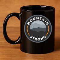 Mountain Strong 11oz C Handle Ceramic Mug