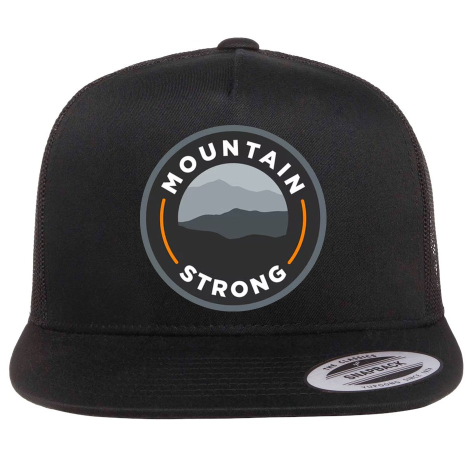 Mountain Strong Flat Bill Trucker Hat