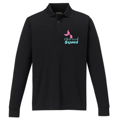 Mermaid Squad Performance Long Sleeve Polo