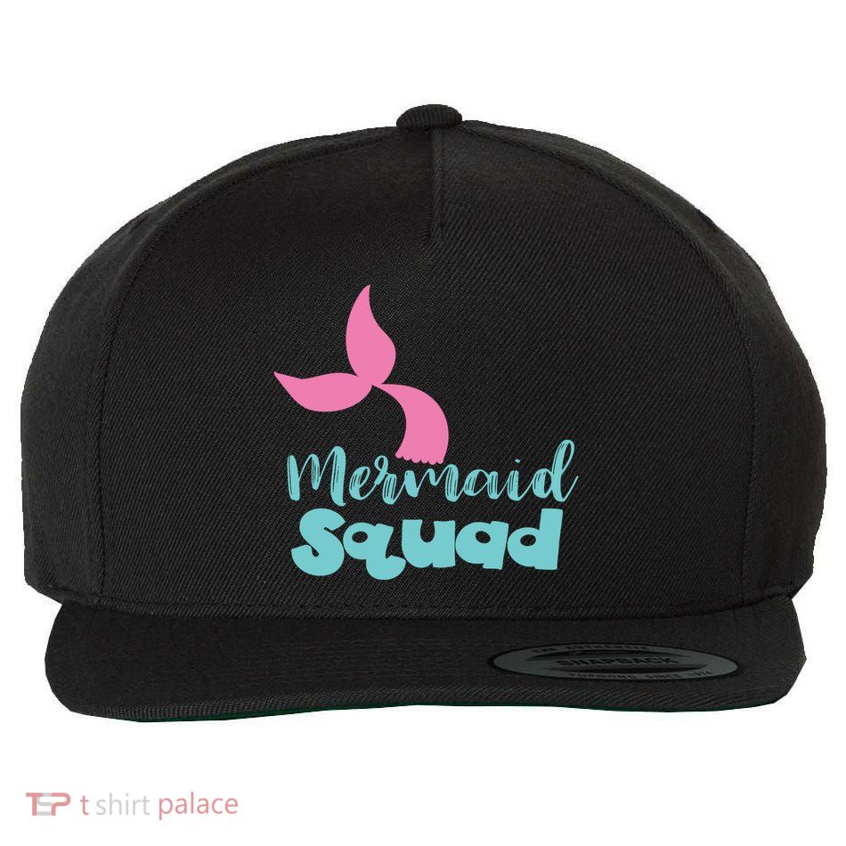 Mermaid Squad Wool Snapback Cap