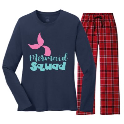 Mermaid Squad Women's Long Sleeve Flannel Pajama Set 