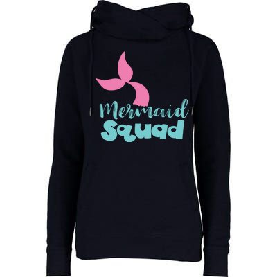 Mermaid Squad Womens Funnel Neck Pullover Hood