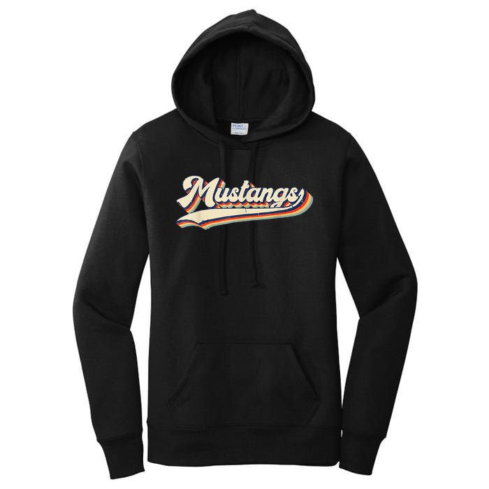 Mustangs Sports Name Women's Pullover Hoodie