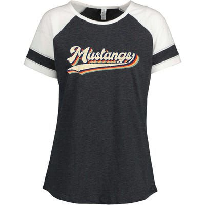 Mustangs Sports Name Enza Ladies Jersey Colorblock Tee