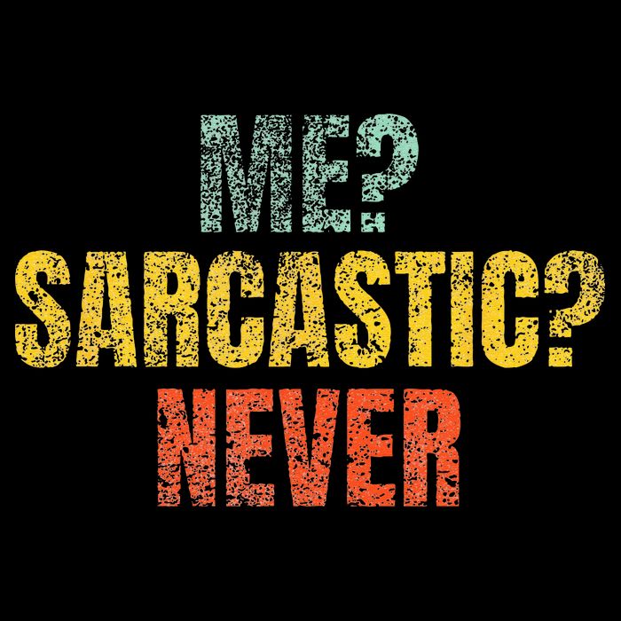 Me Sarcastic Never Funny Sarcasm Cropped Pullover Crew