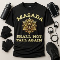 Masada Shall Not Fall Again Lion Judah Star Of David Israel Performance Shirt