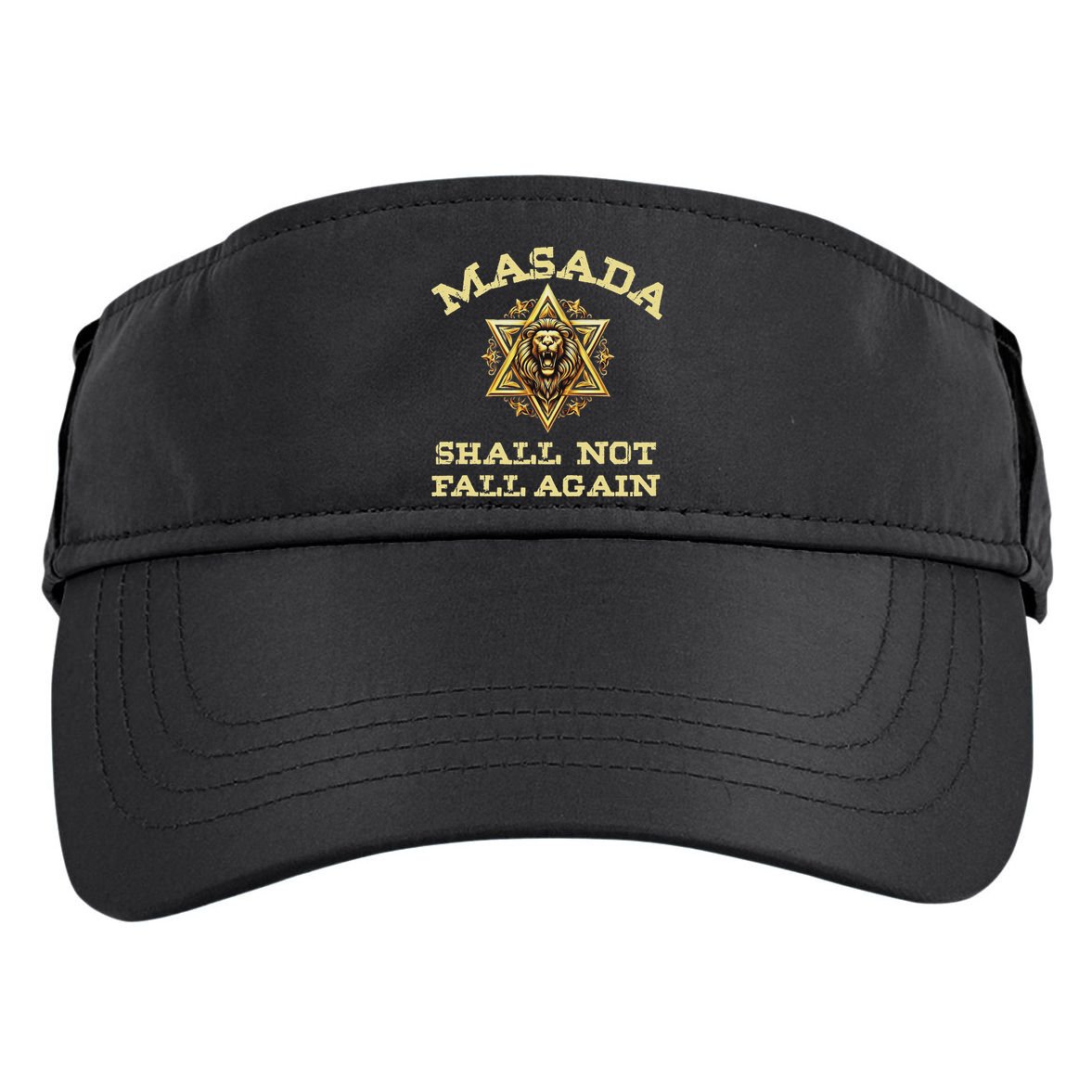 Masada Shall Not Fall Again Lion Judah Star Of David Israel Adult Drive Performance Visor
