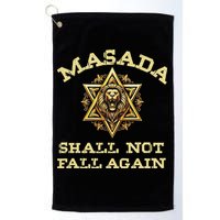 Masada Shall Not Fall Again Lion Judah Star Of David Israel Golf Towel