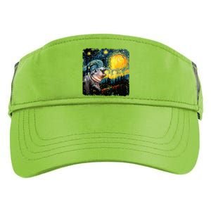 Moodeng Starry Night Van Gogh Funny Moodeng Meme Adult Drive Performance Visor