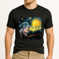 Moodeng Starry Night Van Gogh Funny Moodeng Meme Cooling Performance Crew T-Shirt