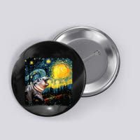 Moodeng Starry Night Van Gogh Funny Moodeng Meme Button