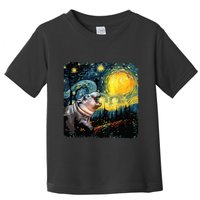 Moodeng Starry Night Van Gogh Funny Moodeng Meme Toddler T-Shirt