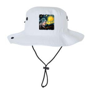 Moodeng Starry Night Van Gogh Funny Moodeng Meme Legacy Cool Fit Booney Bucket Hat