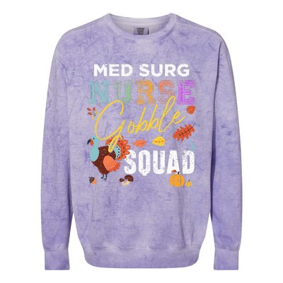 Med Surg Nurse Gobble Squad Thanksgiving Fall Colorblast Crewneck Sweatshirt