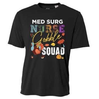 Med Surg Nurse Gobble Squad Thanksgiving Fall Cooling Performance Crew T-Shirt