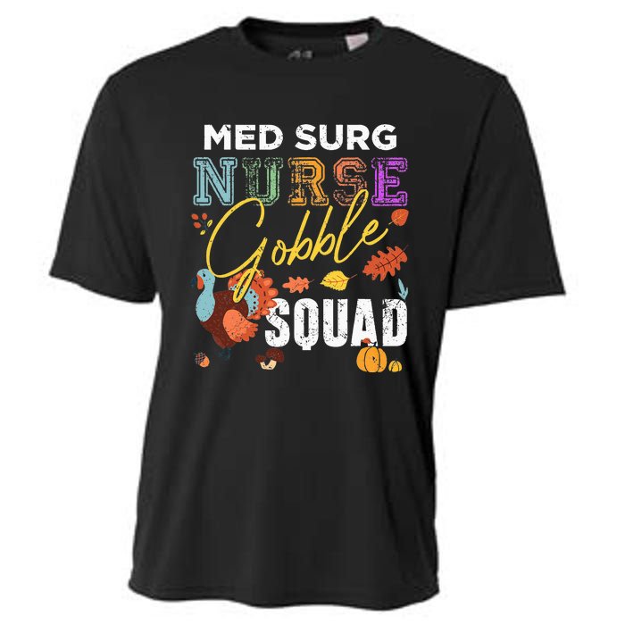 Med Surg Nurse Gobble Squad Thanksgiving Fall Cooling Performance Crew T-Shirt