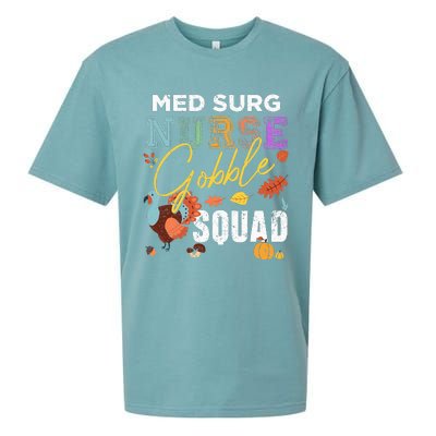 Med Surg Nurse Gobble Squad Thanksgiving Fall Sueded Cloud Jersey T-Shirt