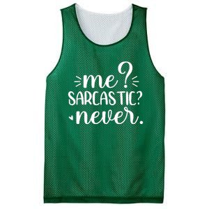 Me Sarcastic Never Funny Saying Mesh Reversible Basketball Jersey Tank