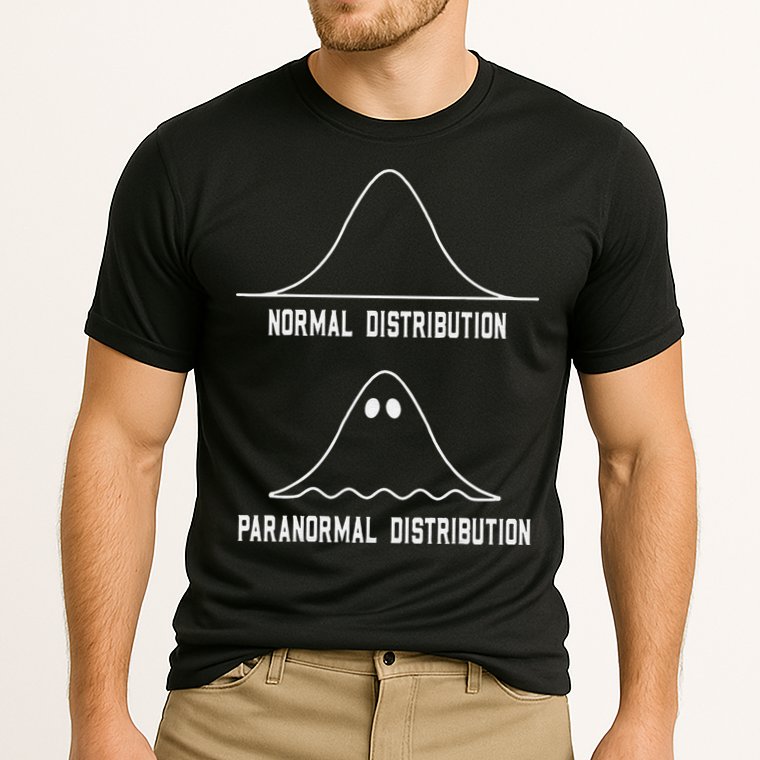 Math Statistics Normal Paranormal Distribution Teacher Cooling Performance Crew T-Shirt