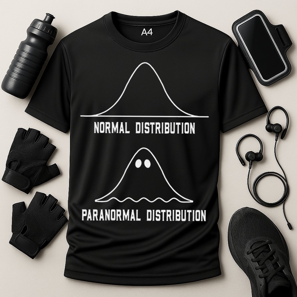 Math Statistics Normal Paranormal Distribution Teacher Cooling Performance Crew T-Shirt
