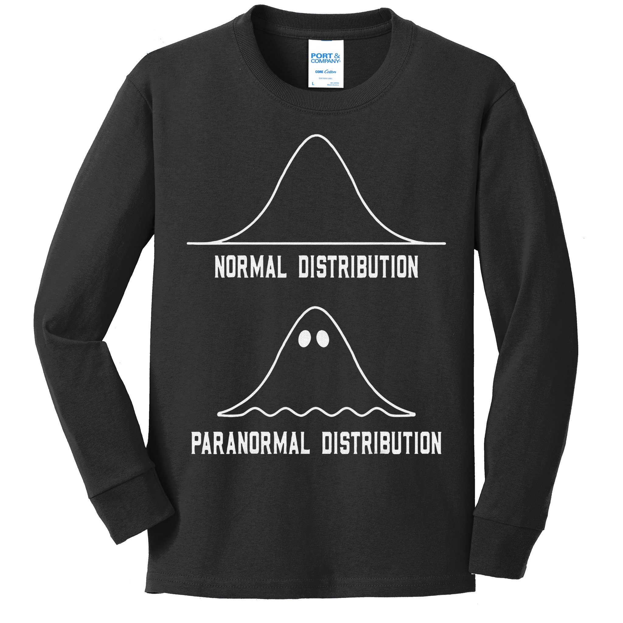 Math Statistics Normal Paranormal Distribution Teacher Kids Long Sleeve Shirt
