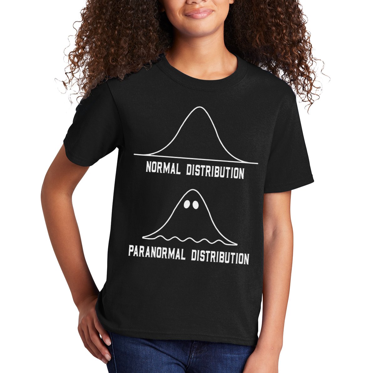 Math Statistics Normal Paranormal Distribution Teacher Kids T-Shirt