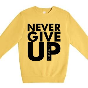 Mo Salah Never Give Up Premium Crewneck Sweatshirt