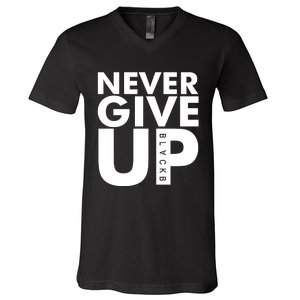 Mo Salah Never Give Up V-Neck T-Shirt