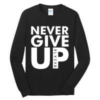 Mo Salah Never Give Up Tall Long Sleeve T-Shirt