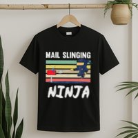 Mail Slinging Ninja Mailman Mail Carrier Retro Postman T-Shirt