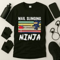 Mail Slinging Ninja Mailman Mail Carrier Retro Postman T-Shirt