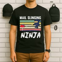Mail Slinging Ninja Mailman Mail Carrier Retro Postman T-Shirt