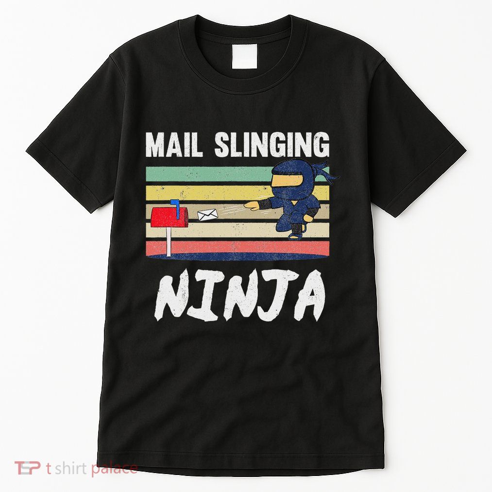 Mail Slinging Ninja Mailman Mail Carrier Retro Postman Tall T-Shirt