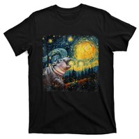 Moodeng Starry Night Van Gogh Funny Moodeng Meme Gift T-Shirt