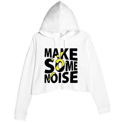 Make Some Noise Flash Crop Fleece Hoodie