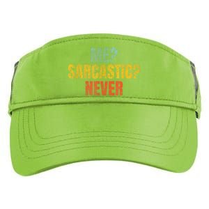 Me Sarcastic Never Funny Sarcasm Adult Drive Performance Visor