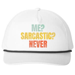 Me Sarcastic Never Funny Sarcasm Snapback Five-Panel Rope Hat