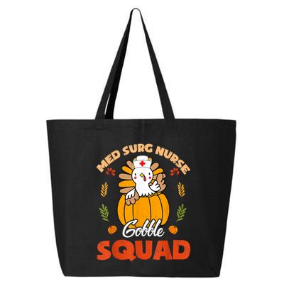 Med Surg Nurse Gobble Squad Turkey RN Thanksgiving Matching 25L Jumbo Tote