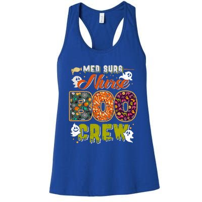 Med Surg Nurse Boo Crew Rn Squad Halloween Matching Gift Women's Racerback Tank