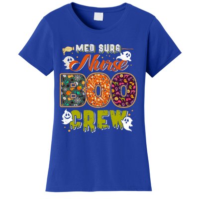 Med Surg Nurse Boo Crew Rn Squad Halloween Matching Gift Women's T-Shirt