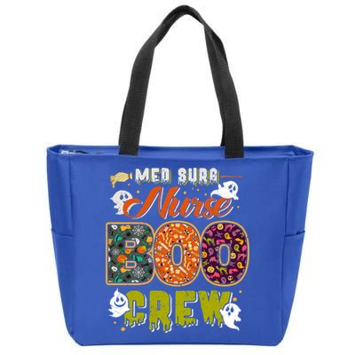 Med Surg Nurse Boo Crew Rn Squad Halloween Matching Gift Zip Tote Bag