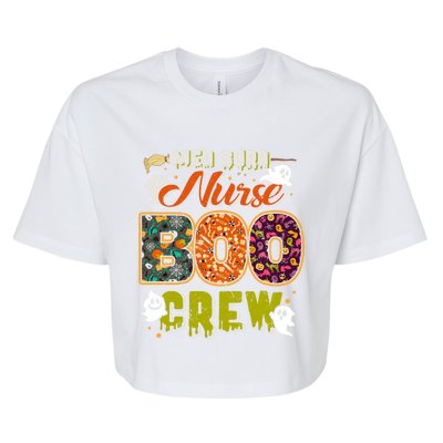 Med Surg Nurse Boo Crew Rn Squad Halloween Matching Gift Bella+Canvas Jersey Crop Tee